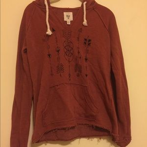 Billabong Maroon Tribal Graphic Sweatshirt